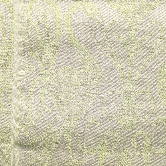 Italian Made Linen Green Tan Damask Table Runner Birds Floral NWT - Picture 7 of 10